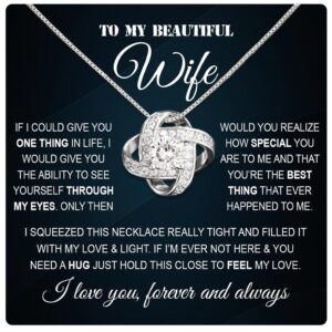 to my wife necklace from husband with heartfelt message, to my soulmate necklace for women, necklace for wife from husband, soulmate gifts for her, birthday gifts for wife, wife birthday gift ideas