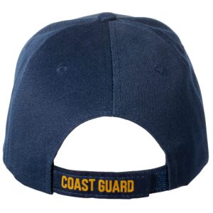 United States Coast Guard Emblem Blue Embroidered Adjustable Baseball Cap (Blue Emblem)