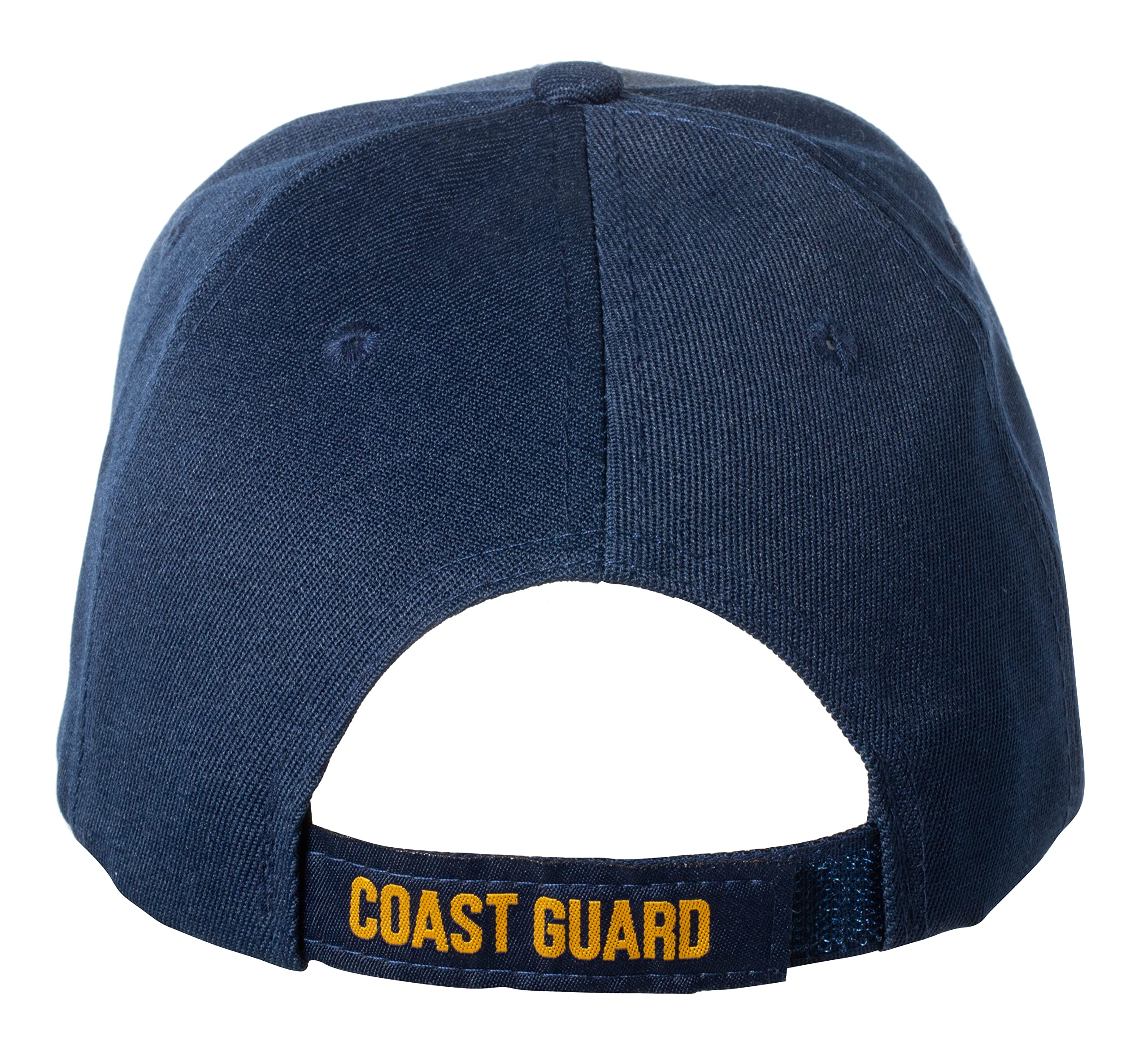 United States Coast Guard Emblem Blue Embroidered Adjustable Baseball Cap (Blue Emblem)