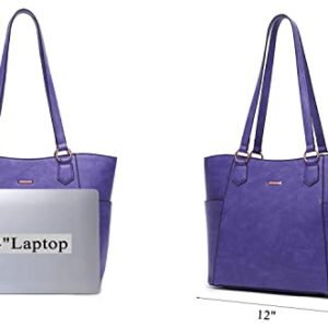 Tote Handbags for Women Purse and Wallet Set Large Shoulder Bags Crossbody Purses Satchel Purple