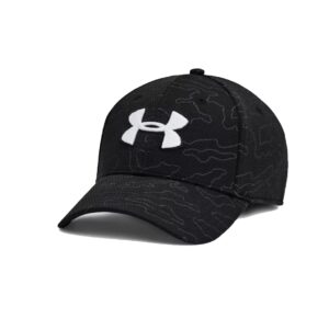 Under Armour Men's UA Printed Blitzing Stretch Fit Cap, Black/White - L/XL