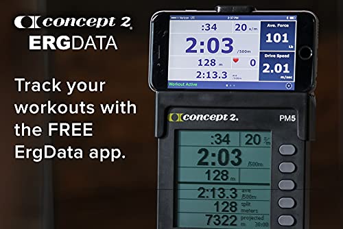 Concept2 Model D Indoor Rowing Machine with PM5 Performance Monitor and Polar H10 ANT+ Heart Rate Monitor, LCD, M-XXL: 26-36" HRM