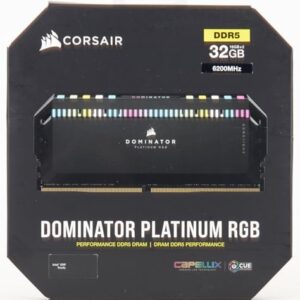 CORSAIR DOMINATOR PLATINUM RGB DDR5 RAM 32GB (2x16GB) 6200MHz CL36 Intel XMP iCUE Compatible Computer Memory - Black (CMT32GX5M2X6200C36)