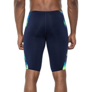 TYR Men’s Perseus Jammer Swimsuit, Navy/Blue/Green 38