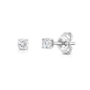 NATALIA DRAKE 14K White Gold 1/4 Cttw Diamond Stud Earrings for Women or Men Color HI/Clarity I2