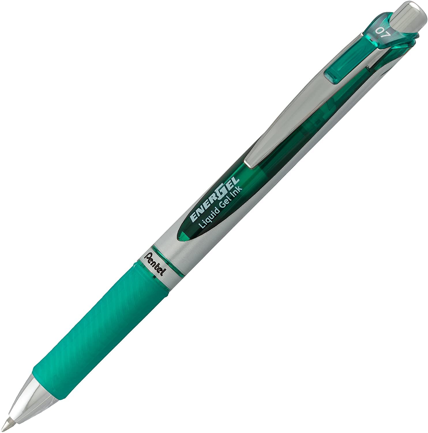 Pentel EnerGel 0.7 mm Liquid Gel Ink Pens - Pack of 5 Green Deluxe RTX Energel Pens with 3 Refills