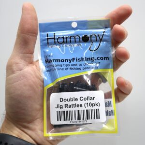 Harmony Fishing – Double Collar Slip-On Jig Rattles (10 Pack)