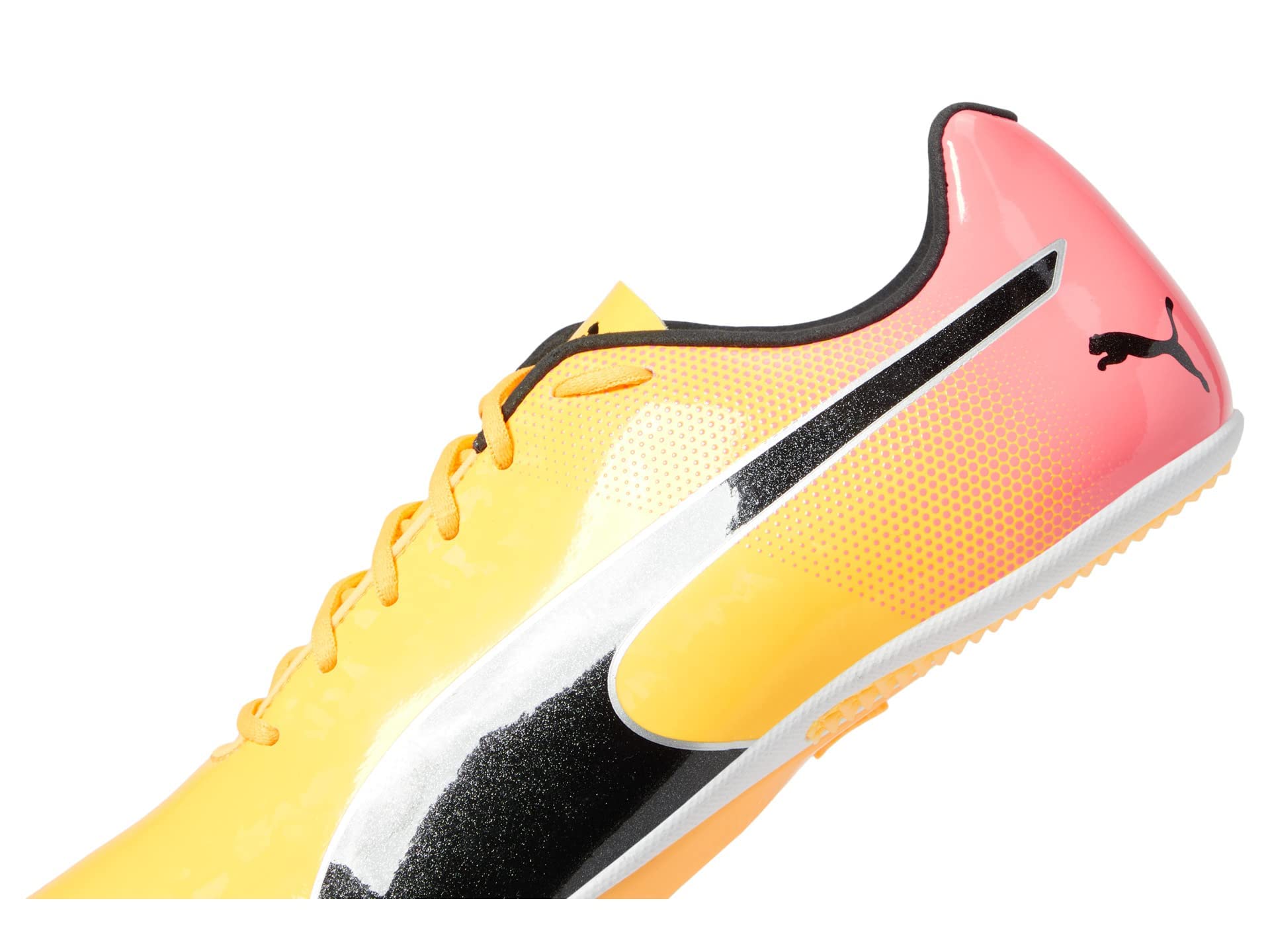 PUMA Mens Evospeed Sprint 14 Track and Field Shoe, Sun Stream-Sunset Glow-PUMA Mens Black, 10