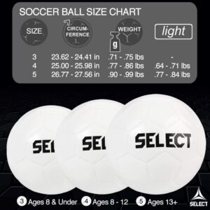 Select Club DB V22 Soccer Ball, White/Blue/Yellow, Size 4