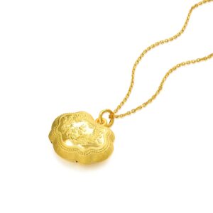 CHOW SANG SANG 999.9 24K Gold Price-by-Weight approx. 6.4g Gold Ruyi Pendant for Women 84741P [Not Include the Necklace]