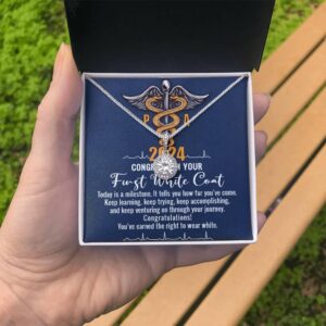 First White Coat Ceremony Physician Assistant Medical School Student PA 2023 Eternal Hope Necklace Gifts (PA 2023 blue)