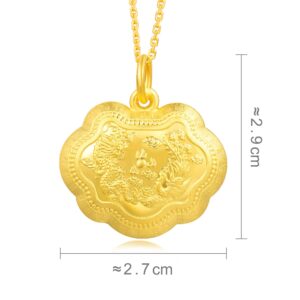 CHOW SANG SANG 999.9 24K Gold Price-by-Weight approx. 6.4g Gold Ruyi Pendant for Women 84741P [Not Include the Necklace]