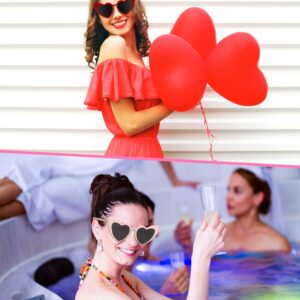 Flutesan 12 Pack Bachelorette Sunglasses Bride Bridesmaid Sunglasses Heart Shaped Sunglasses Women Eyeglasses for Party (Mixed Colors)