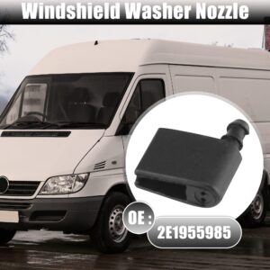 X AUTOHAUX Front Windshield Washer Nozzles Wiper Spray for Mercedes-Benz Sprinter 3500 2016-2018 Replaces 2E1955985 2pcs