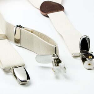 Spring Notion Mens' Linen Blend Suspenders and Bow Tie Set for Groomsmen Wedding, Sage 42 Inch