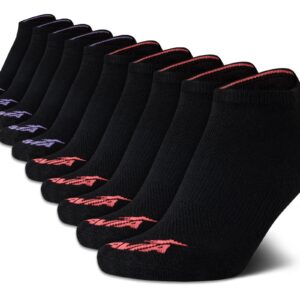 Avia Women's Athletic Socks - Lightweight Low Cut Running Socks (10 Pack), Size 9-12, All Black