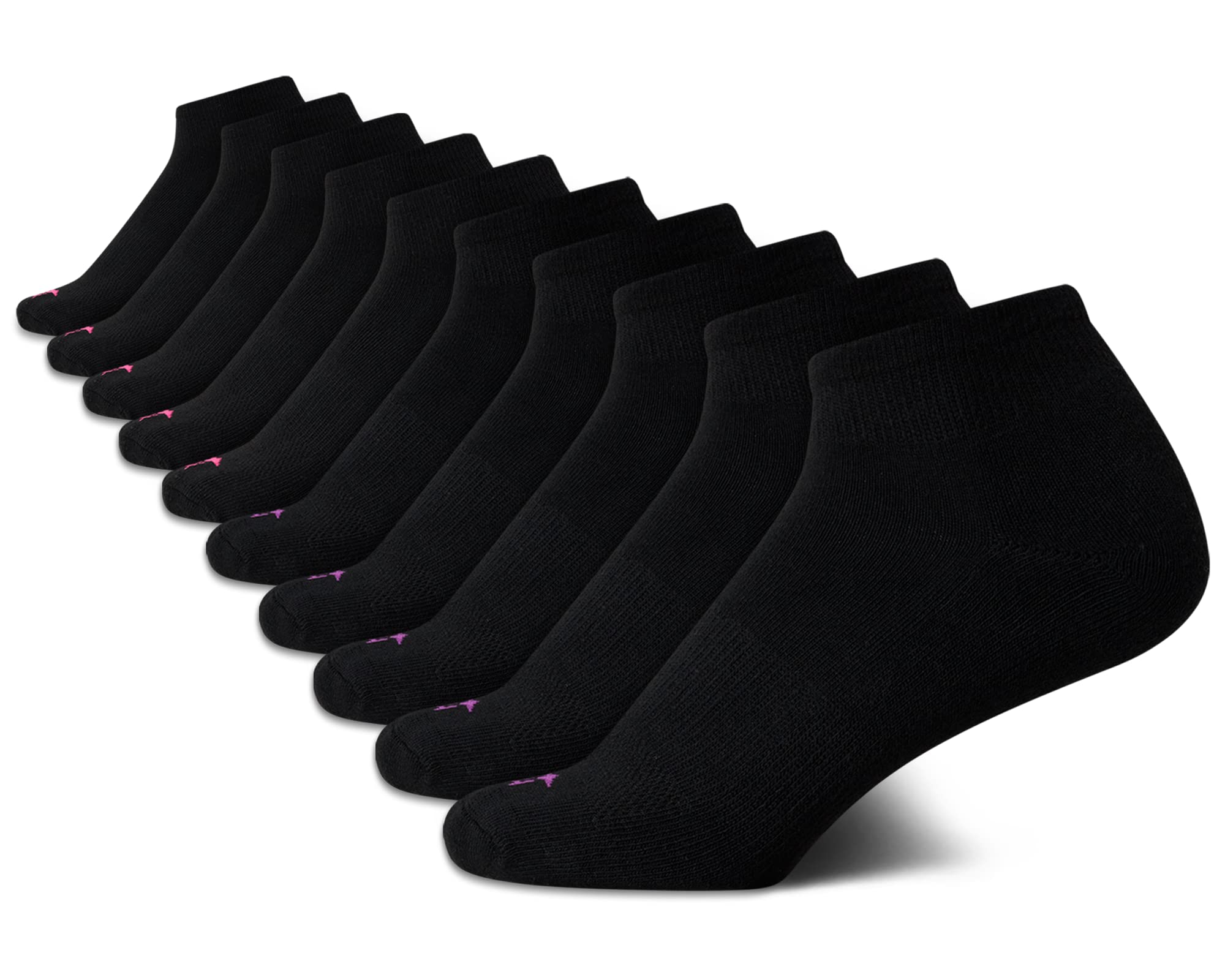 Avia Women's Quarter Socks - 10 Pack Cushioned Athletic Ankle Socks for Women - Women's Moisture Wicking Sports Socks (4-12), Size 4-9, Black