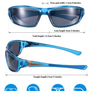 9 Pairs Polarized Sports Sunglasses Driving Shades Running Sunglasses for Men Polarized Tactical Sunglasses(Classic Colors)