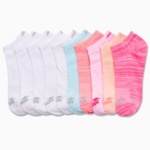 Avia Women's Athletic Socks - Lightweight Low Cut Running Socks (10 Pack), Size 9-12, Pink