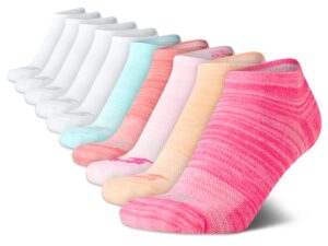 avia women's athletic socks - lightweight low cut running socks (10 pack), size 9-12, pink