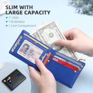 Zitahli Wallet for Men,Mens Wallet,Slim Leather Bifold,RFID Blocking 11 Slots Gift Box