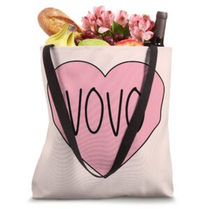 Love Heart Vovo Portuguese Grandma Grandmother Simple Vovo Tote Bag