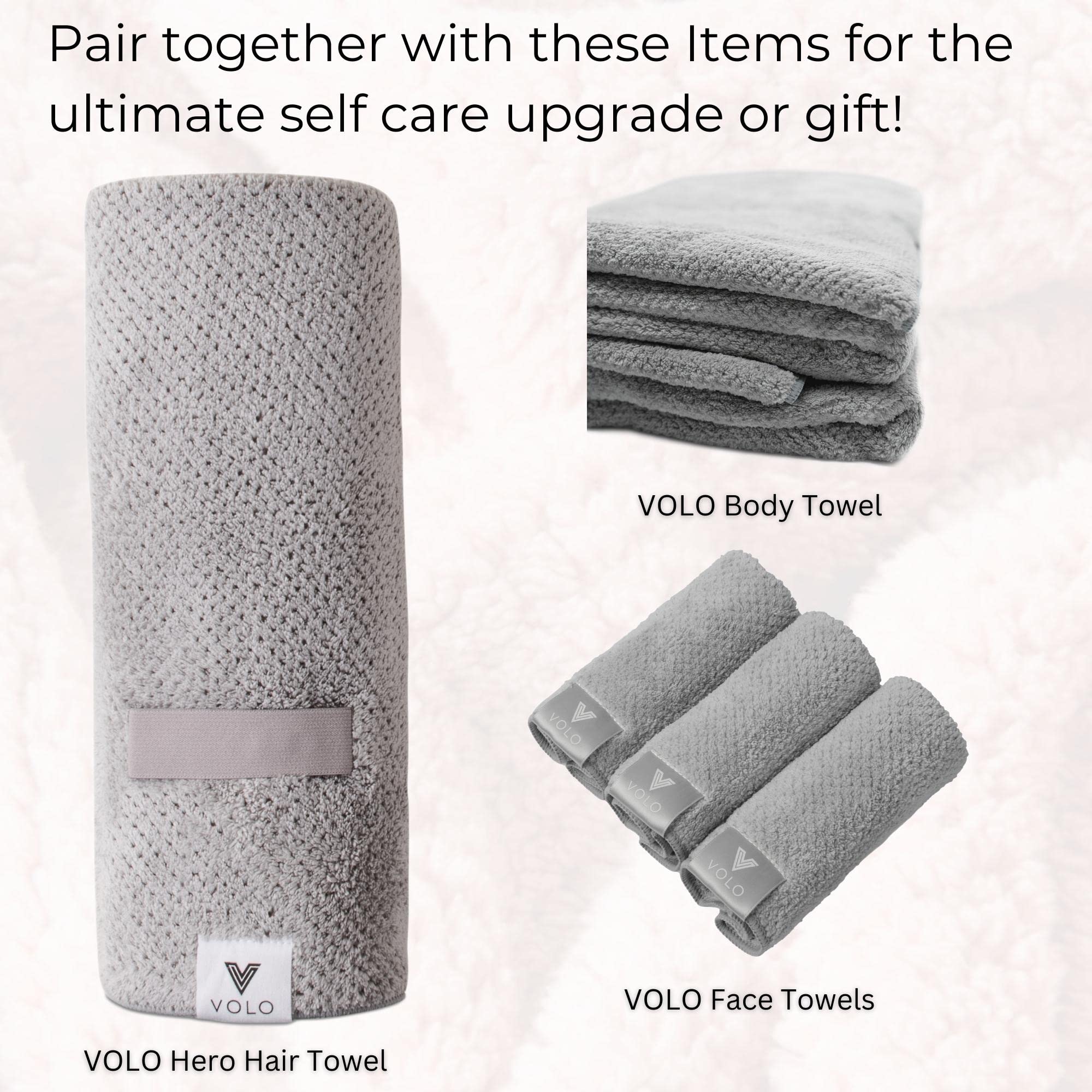 VOLO Cloud Pink Spa Headband & Scrunchie Set for Women | Towel Hair Accessories for Makeup, Washing Face, Self Care & Skin Care | Ultra Soft, Absorbent & Stretchy | Perfect Pair Bundle | Microfiber