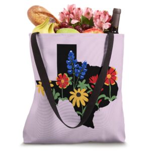 Texas Wildflowers with Bluebonnets Tote Bag