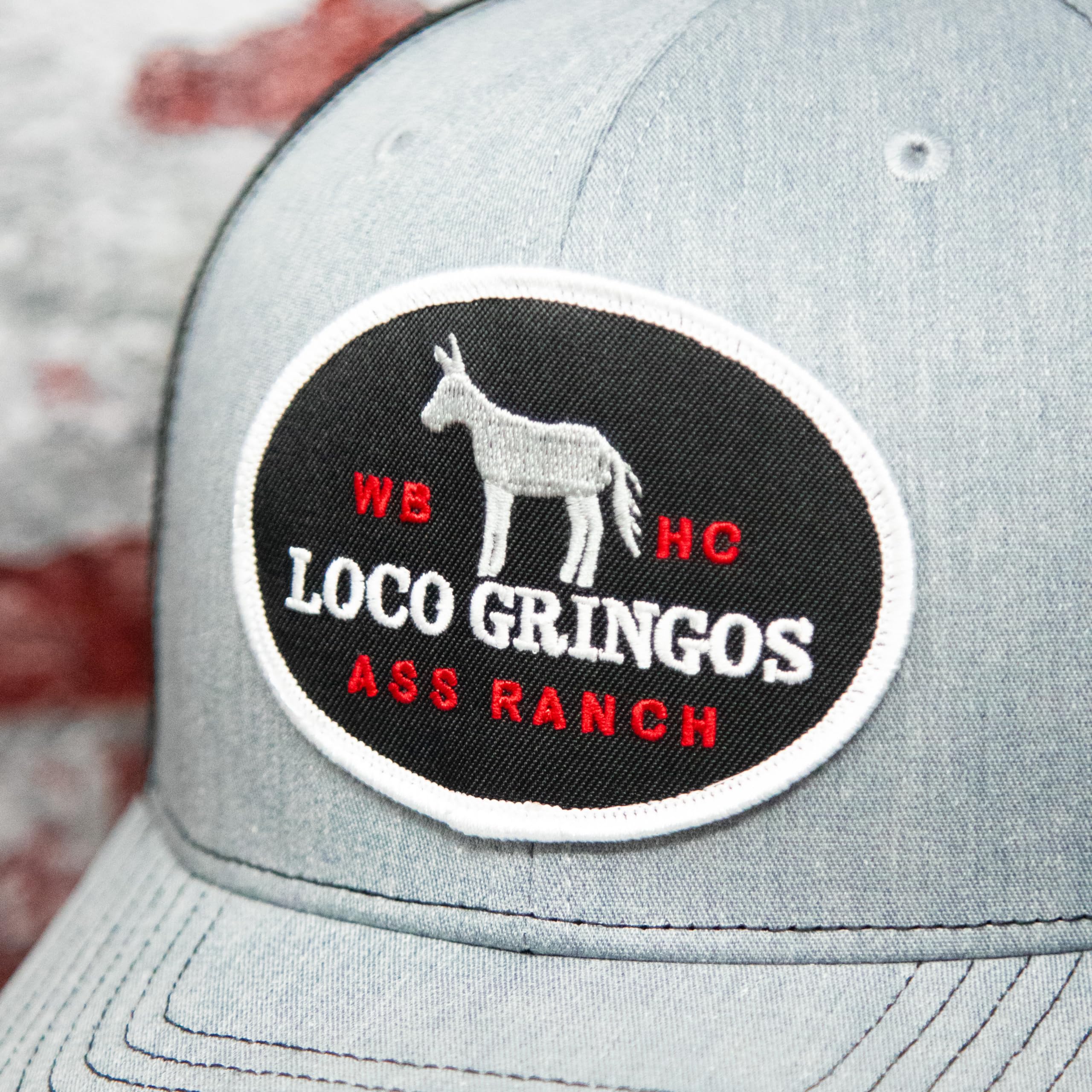 WHISKEY BENT HAT CO. Loco Gringos Trucker Hat (Grey)