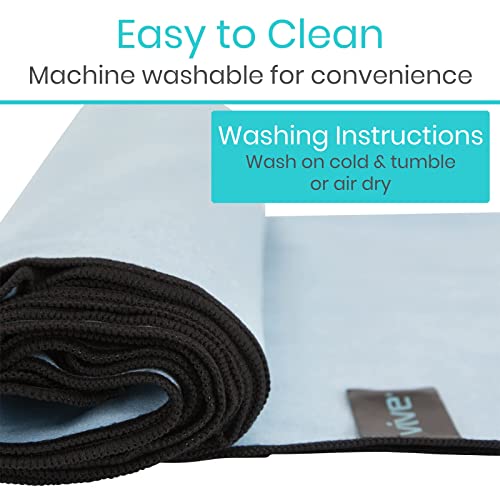 Vive Non Slip Yoga Towel & Hand Towel - Microfiber, Quick Drying, Washable, Lightweight - Non Slip Grip Hot Pilates Mat- Soft & Large Sweat Absorbent for Workouts & Safe Exercise - 24" x72"