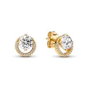 PANDORA Sparkling Round Halo Stud Earrings