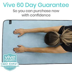 Vive Non Slip Yoga Towel & Hand Towel - Microfiber, Quick Drying, Washable, Lightweight - Non Slip Grip Hot Pilates Mat- Soft & Large Sweat Absorbent for Workouts & Safe Exercise - 24" x72"