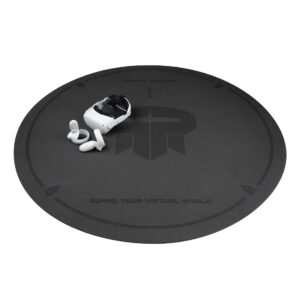 rebuff reality vr mat-super soft 55" x 0.28" round exercise mat-comfortable, non-slip, meditation mat for vr dancing virtual reality