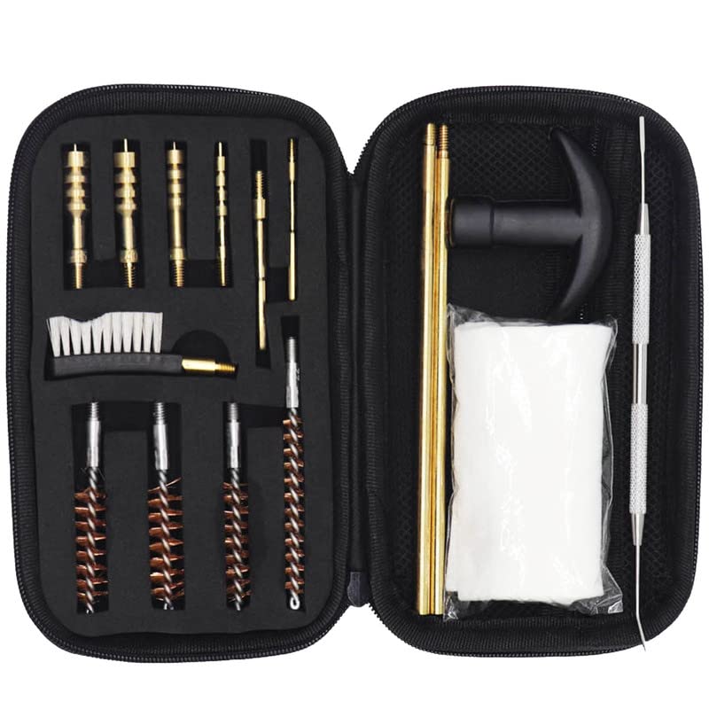 Gun Cleaning Kit Handgun Cleaning Kit Cleaning Tool .22.357/9mm.40.45 Caliber Brass Jags Tips, Gun Brush Tools Great Gifts for Men Women Husband