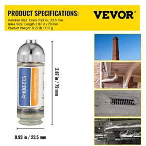 VEVOR 512HZ Sonde 8/5" and 1/4-20" Connectors Rigid Drain Locating & Detecting Small Sewer & Pipelines, Silver