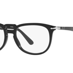 Persol PO3278V Square Prescription Eyewear Frames, Black/Demo Lens, 51 mm