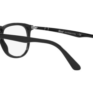 Persol PO3278V Square Prescription Eyewear Frames, Black/Demo Lens, 51 mm