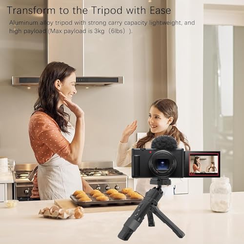 Remote Wireless Camera Shooting Grip and Tripod for Video, Ideal for vlogging Sony A6700, ZV-E10, ZV-E1, ZV-1 II, RX100 VII, A6600, A6400 Canon Camera, Zoom Control Quick Release INKEE IRONBEE