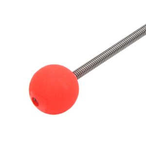 Red Ball Spring Rod Tip, 5PCS Ice Fishing Pole Spring Ball Tip High Strength Outdoor Durable for Reservoir Fishing(L)