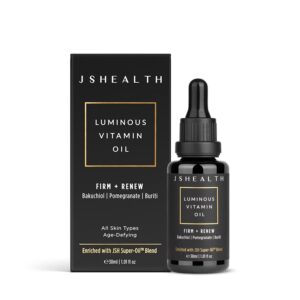 jshealth hydrating face oil for women and men with rose oil & vitamin e oil for skin - facial oil for dry skin