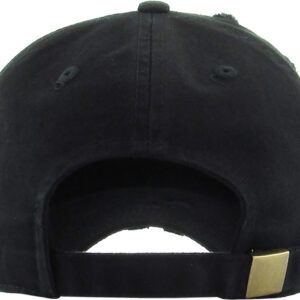 KBSV-197V BLK2 Masked Bear Dad Hat Baseball Cap Polo Style Unconstructed Adjustable Vintage