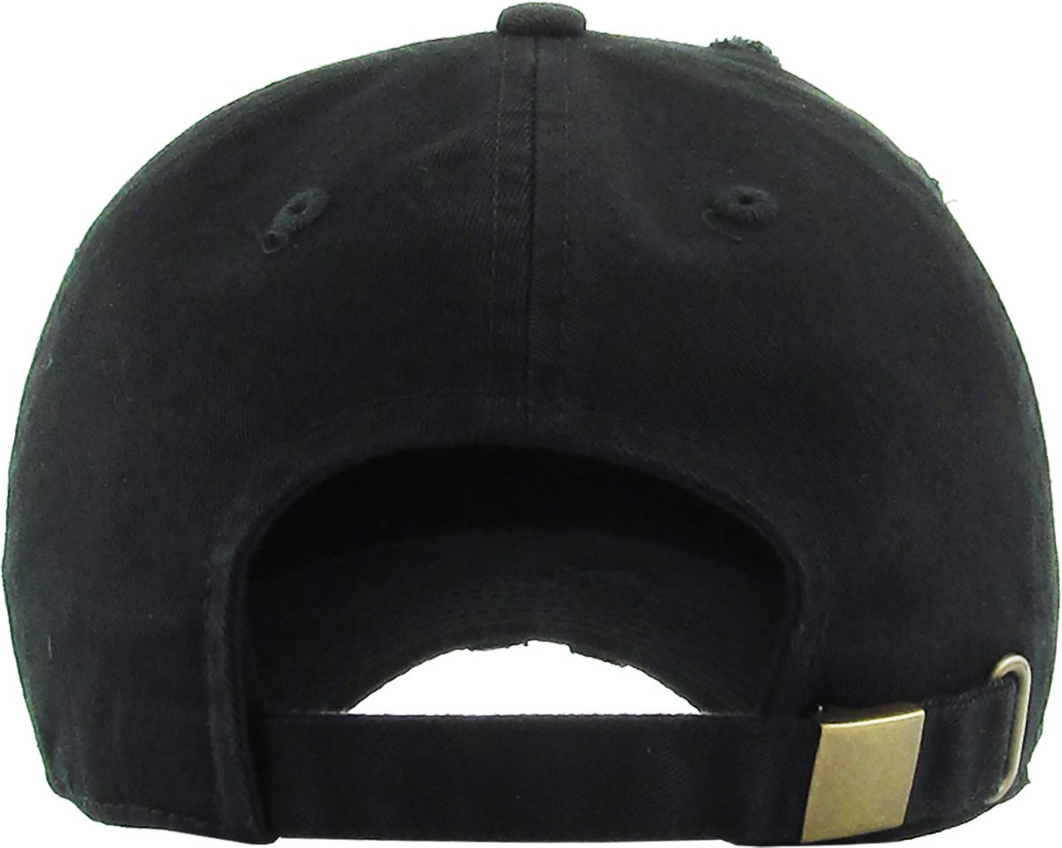 KBSV-197V BLK2 Masked Bear Dad Hat Baseball Cap Polo Style Unconstructed Adjustable Vintage