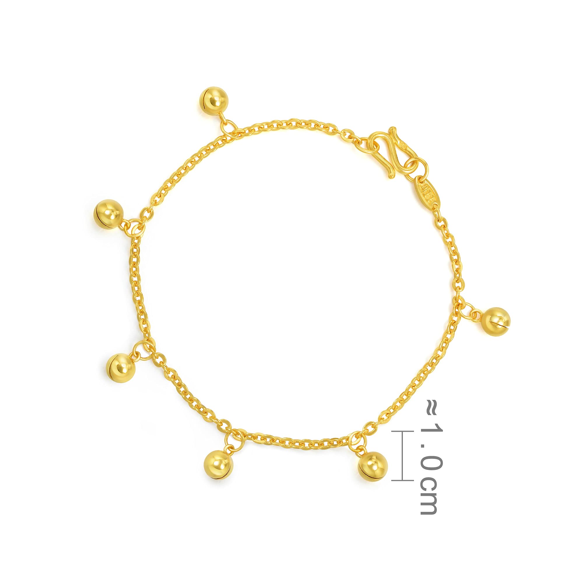 CHOW SANG SANG 999.9 24K Solid Gold Price-by-Weight 6.73g Gold Bracelet for Women 09235B |, 17