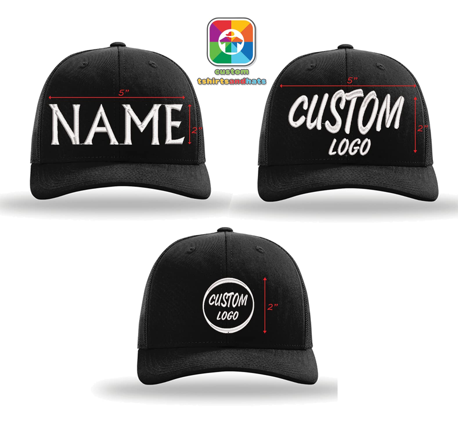 Baseball Premium Fitted Flat Brim Flex Fit Hat Custom Personalized Logo Elastic Closure Hat for Men and Women Custom Embroidered (L/XL, Black)