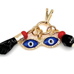 Gold Filled Azabache Pendant Prosperity & Good Fortune Evil Eye Protection Jewelry