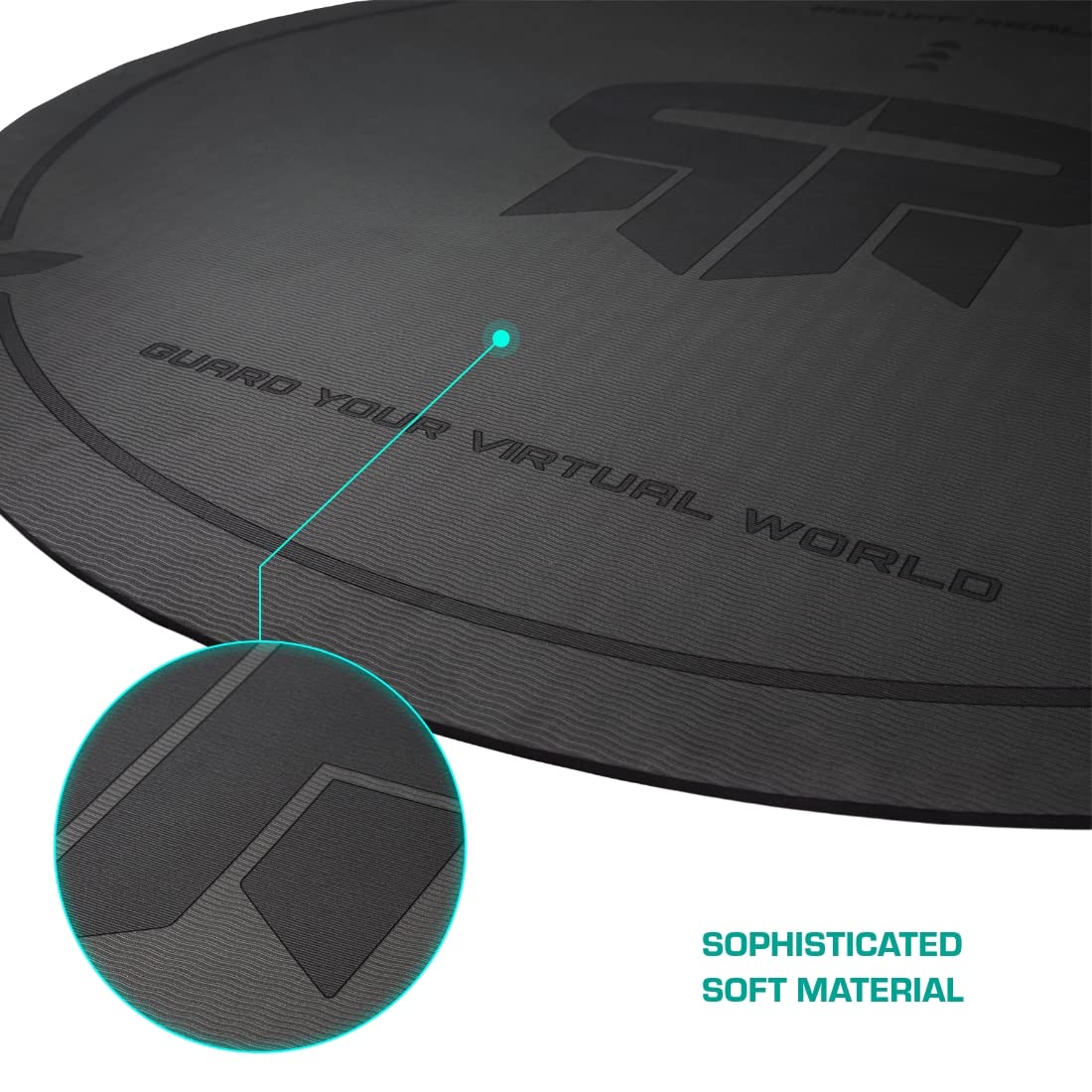 Rebuff Reality VR Mat-Super Soft 55" x 0.28" Round Exercise Mat-Comfortable, Non-Slip, Meditation Mat for VR Dancing Virtual Reality