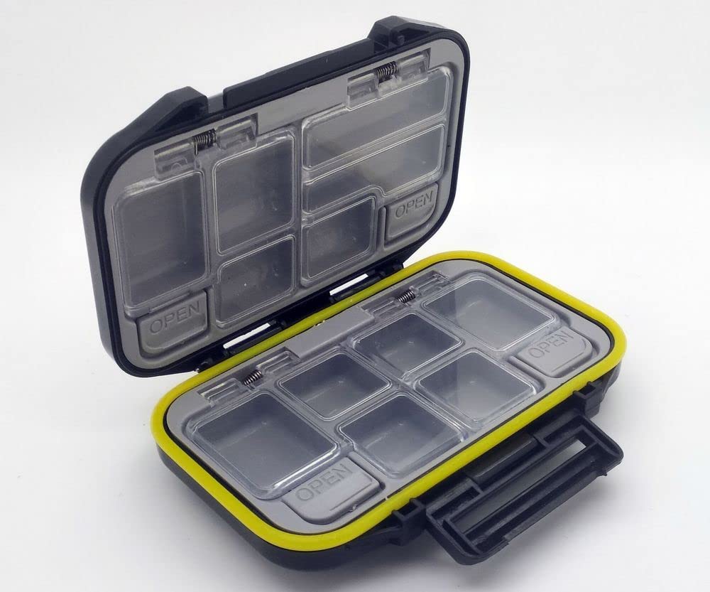 Sibas Tackle Box Organizer Waterproof Portable Double Sided Small Case Mini Utility Lures Box Kayak Fishing Containers for BASS Lures for Vest Jewelry Bead High Strength Lock