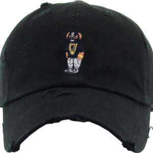 KBSV-197V BLK2 Masked Bear Dad Hat Baseball Cap Polo Style Unconstructed Adjustable Vintage