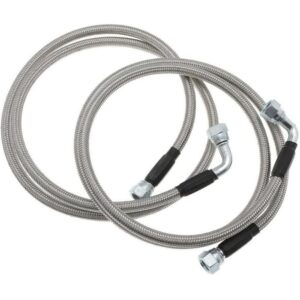 OSIAS Stainless Steel Braided Transmission Cooler Hoses Fittings， Fit for Chevy Mopar GM GMC Buick Cadillac Cars and Trucks, Replace TH350 700R4 TH4