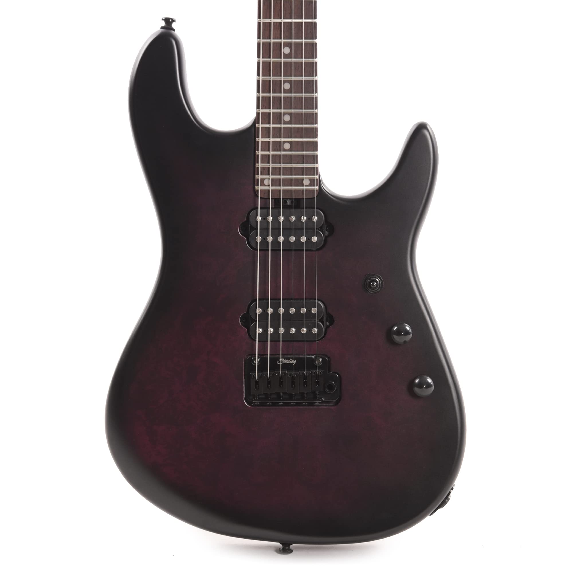 Sterling by Music Man 6 String Solid-Body Electric Guitar, Right, Cosmic Purple Burst Satin (RICHARDSON6-CPBS)